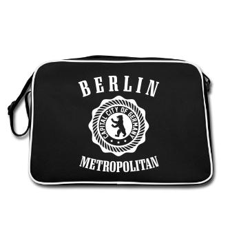 BERLIN METROPOLITAN CITY - Sac Retro - noir/blanc - Dos