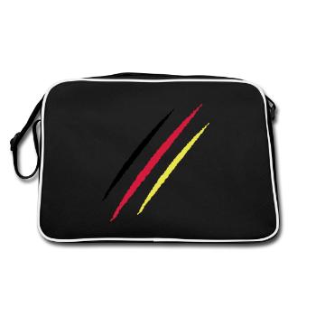 scratch germany scratch traces claw - Retro Bag - black/white - Back