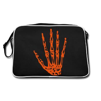 main hand squelette skeul1 - Sac Retro - noir/blanc - Dos