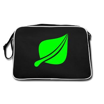 Leaf Ecological Symbol Leaves Tree Leaf Green - Retro Bag - black/white - Back
