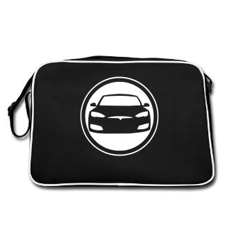 T Symbole de modèle S en cercle - Sac Retro - noir/blanc - Dos