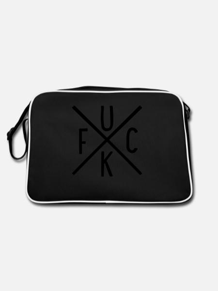 fuck - Retro Bag - black/white - Back