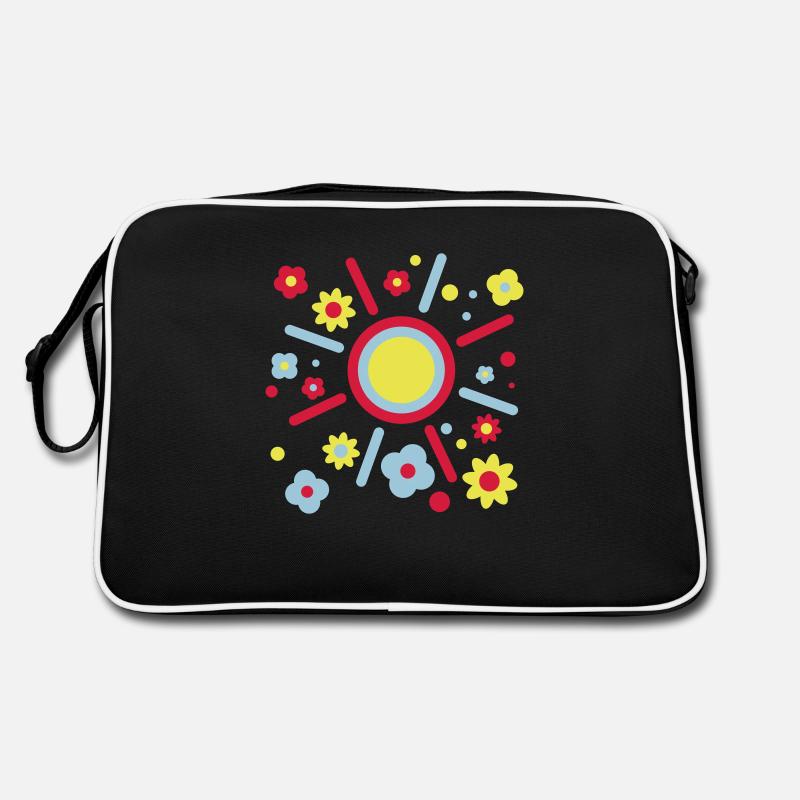 Fleurs colorées Soleil Paix décorative Flower Power Sac Retro