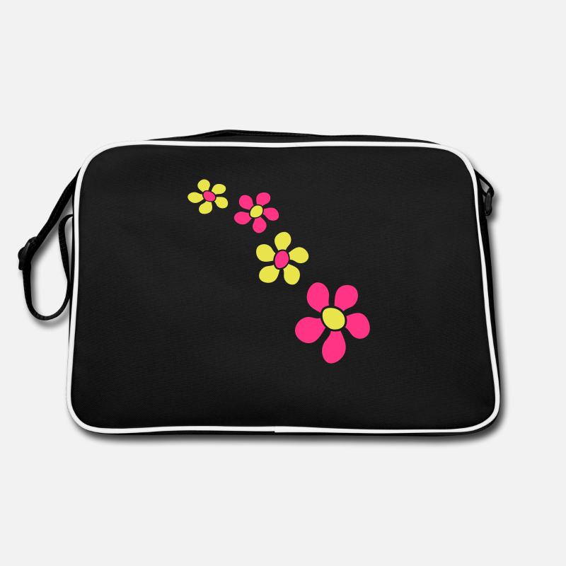 Beaucoup de fleurs colorées belle conception de motif décoratif Sac Retro