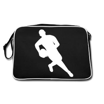 Rugby on the move - Retro Bag - black/white - Back