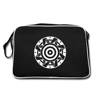 Crop circle 2020 Ammersee crop circle alien spirit - Sac Retro - noir/blanc - Dos