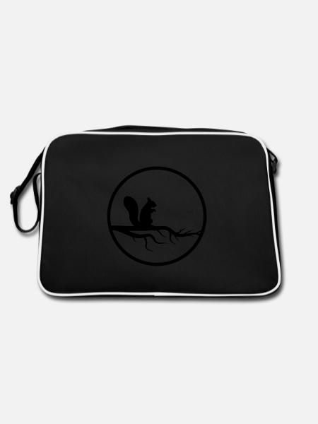 squirrel branch - Retro Bag - black/white - Back