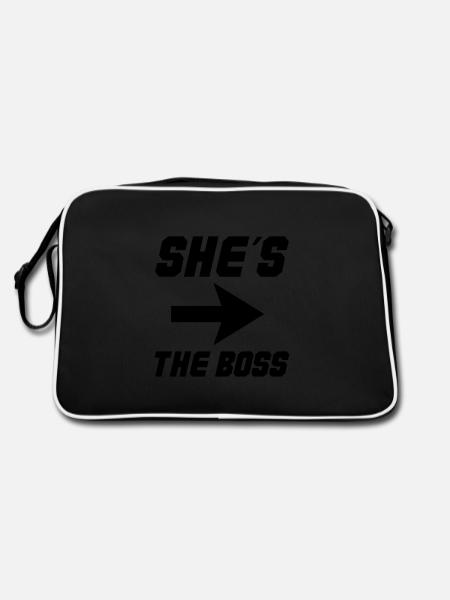 shes le patron 001 - Sac Retro - noir/blanc - Dos