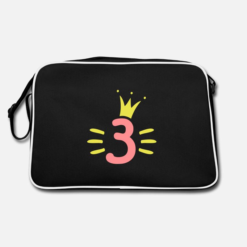 3 Geburtstag Krone Retro Tasche