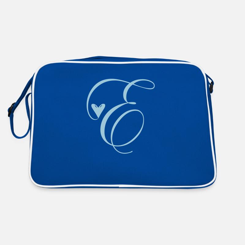 Monogramm E Herz Ranke Retro Tasche