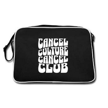 Cancel Culture Cancel Club Anti Woke - Retro Tasche - Schwarz/Weiß - Hinten