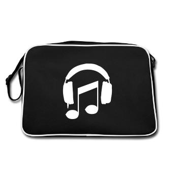 headphones - Retro Bag - black/white - Back