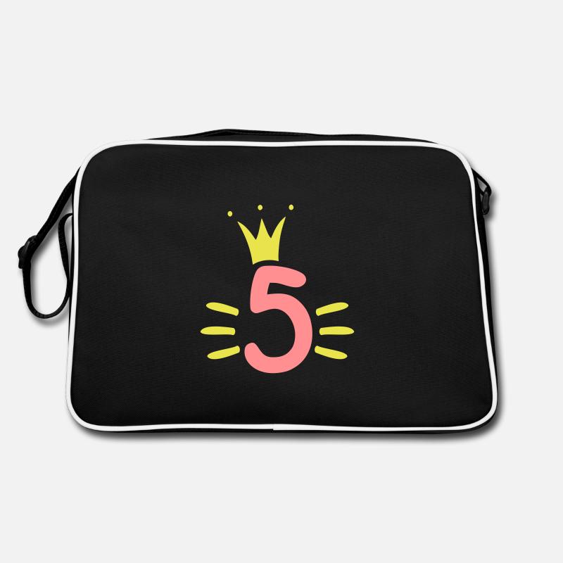 5 Geburtstag Krone Retro Tasche