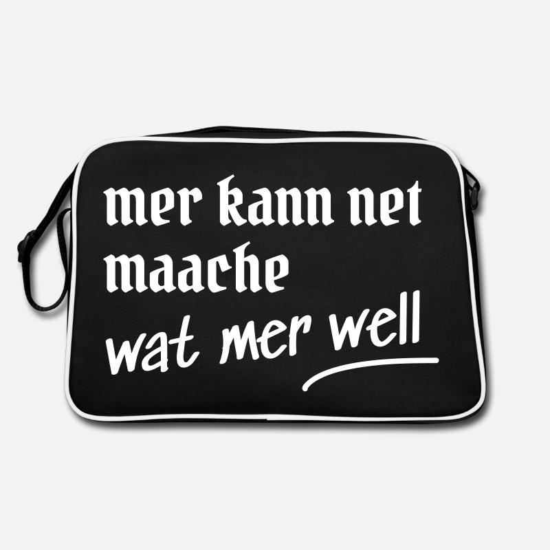 Cooler Spruch auf Kölsch Retro Tasche