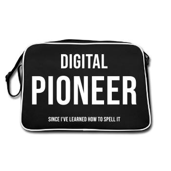 Drôle de dicton pionnier du numérique - Sac Retro - noir/blanc - Dos