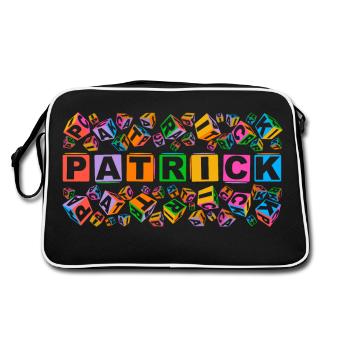 PATRICK colourful cubes - Retro Tasche - Schwarz/Weiß - Hinten
