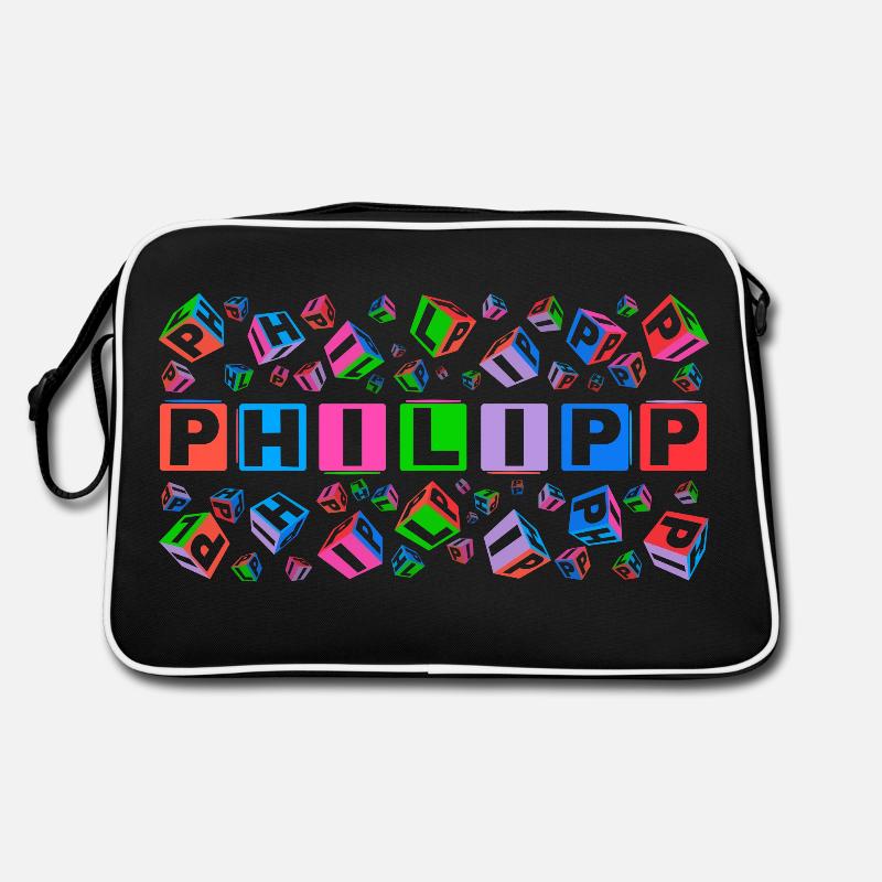 PHILIPP colourful cubes Retro Tasche