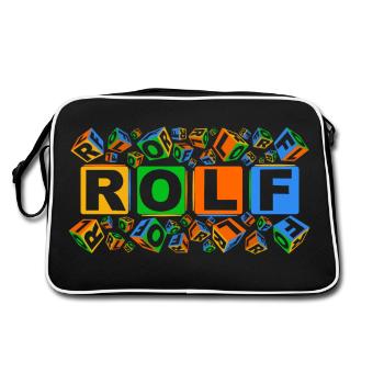 ROLF colourful cubes - Retro Tasche - Schwarz/Weiß - Hinten