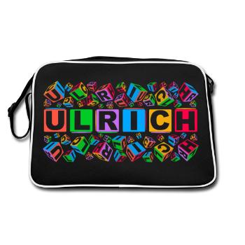 ULRICH colourful cubes - Retro Tasche - Schwarz/Weiß - Hinten