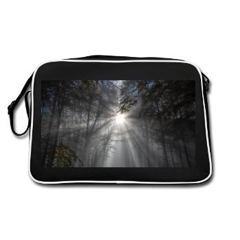 Jahreszeit der Stille - Retro Tasche - Schwarz/Weiß - Hinten