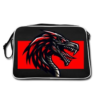 Red Dragon - Retro Bag - black/white - Back