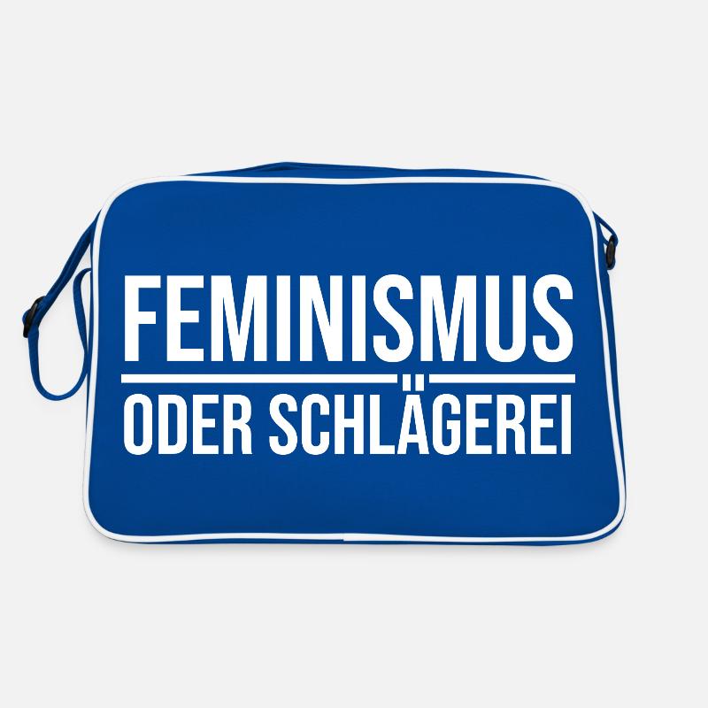Feminismus oder Schlägerei Retro Tasche