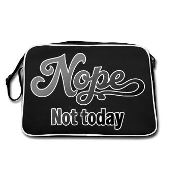 Non, pas aujourd'hui. - Sac Retro - noir/blanc - Dos
