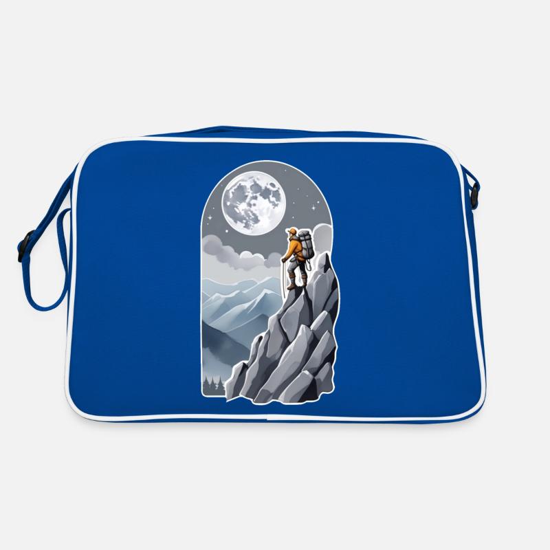 Klettern - Mond - Weltraum Retro Tasche