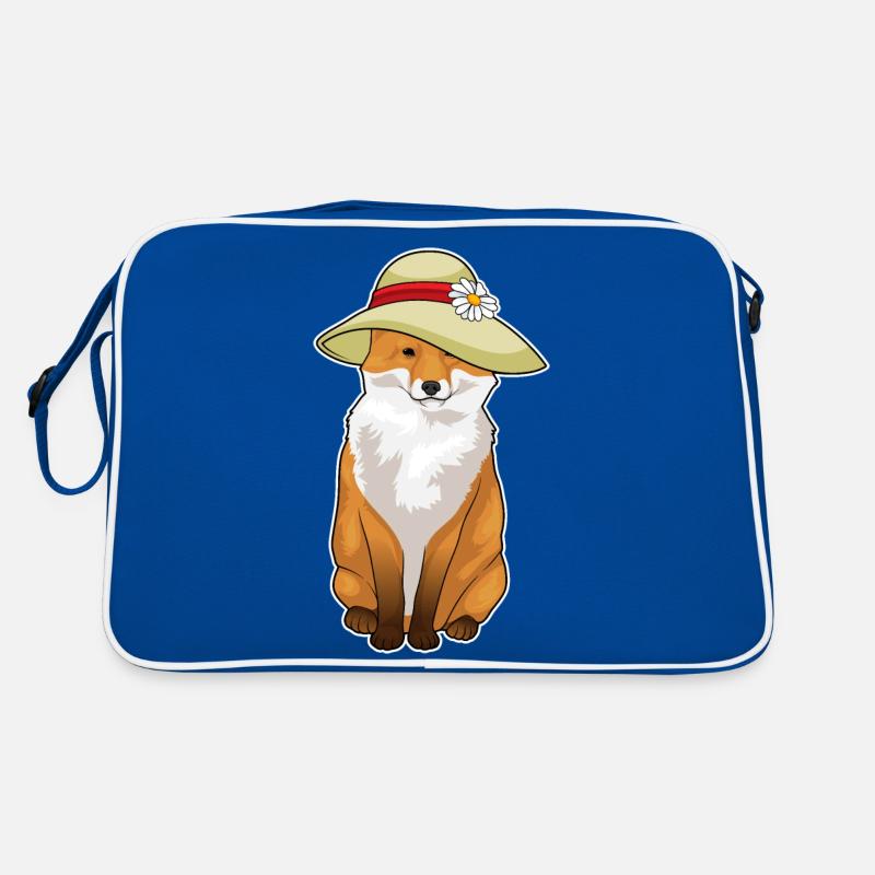 Fuchs Hut Blume Retro Tasche