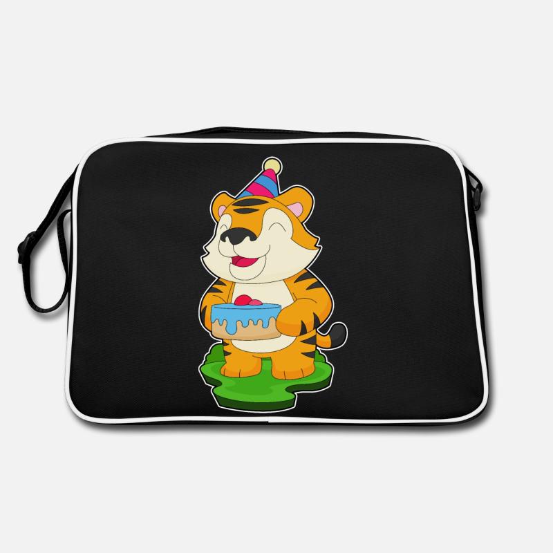 Tiger Geburtstag Kuchen Retro Tasche