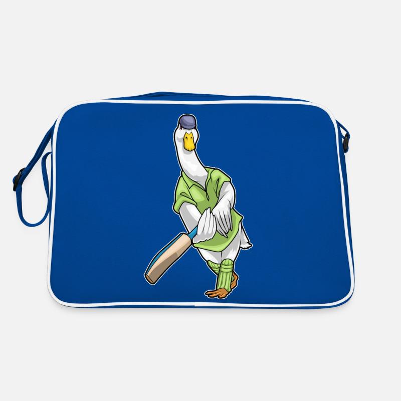 Duck Cricket Cricket Bat Retro Bag