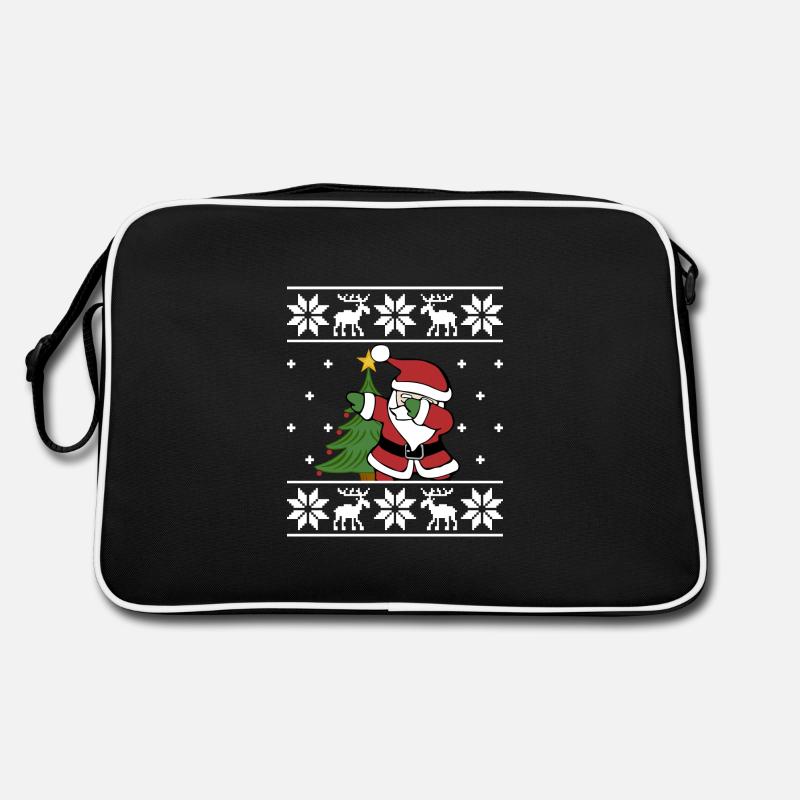 Laid de Noël Pull Père Noël Dab - Sac Retro - noir/blanc