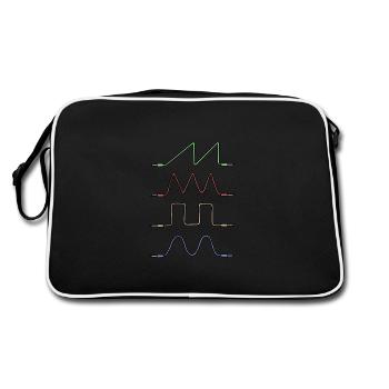 Synthesizer Waveform jack cable - Retro Bag - black/white - Back