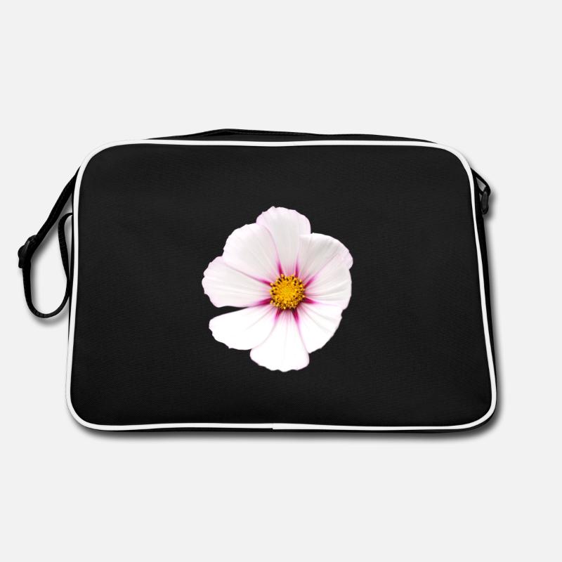 White Flower Cosmea Retro Bag