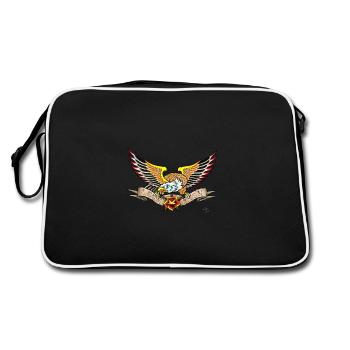 Leck mich - Retro Tasche - Schwarz/Weiß - Hinten