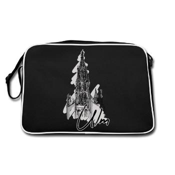 Ulm - Retro Tasche - Schwarz/Weiß - Hinten