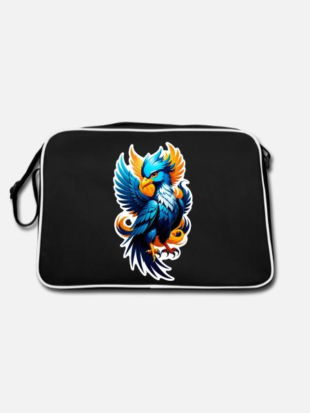 Phenix - Phoenix - Firebird - Retro Bag - black/white - Back
