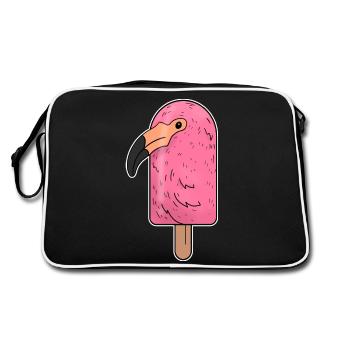 Flamingo Head Popsicle - Retro Bag - black/white - Back
