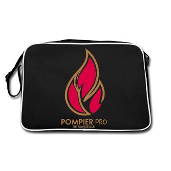 Pompier Pro de Marseille - Sac Retro - noir/blanc - Dos
