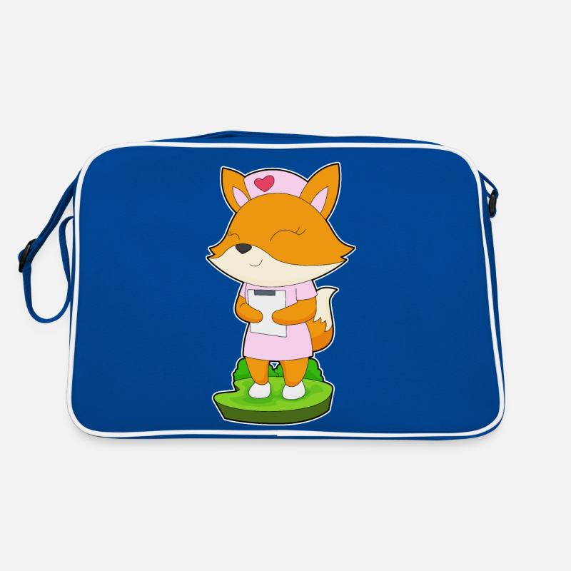 Fuchs Krankenschwester Notizblock Retro Tasche