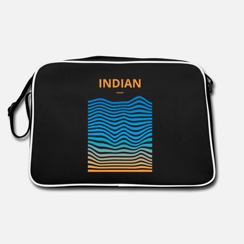 Océans dévastés : Indien - Sac Retro - noir/blanc