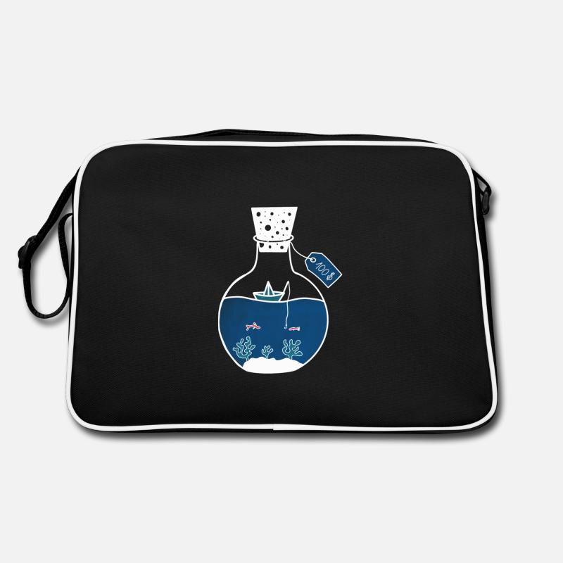 Meer in der Flasche Retro Tasche