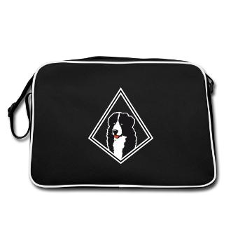 Conception de diamant de chien - Sac Retro - noir/blanc - Dos