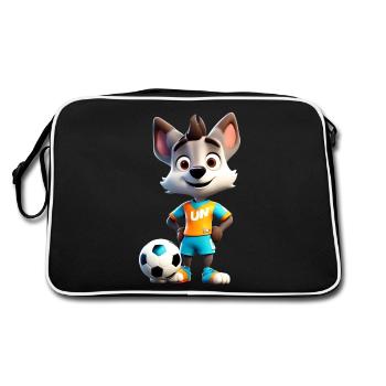 Wolf Soccer - Retro Bag - black/white - Back