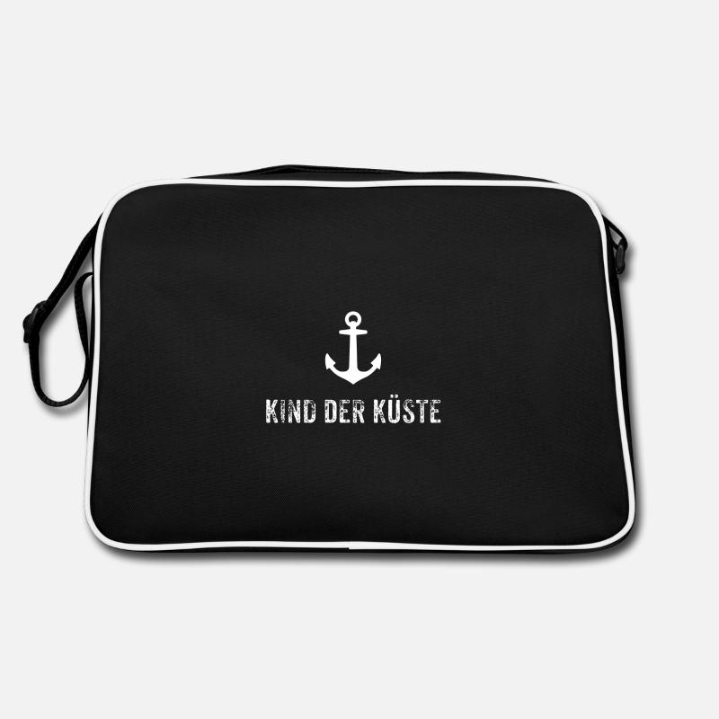 Kind der Küste - Retro Tasche - Schwarz/Weiß