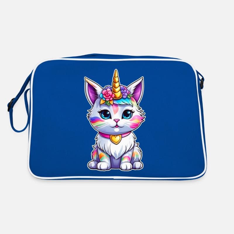 Chat licorne mignon Sac Retro