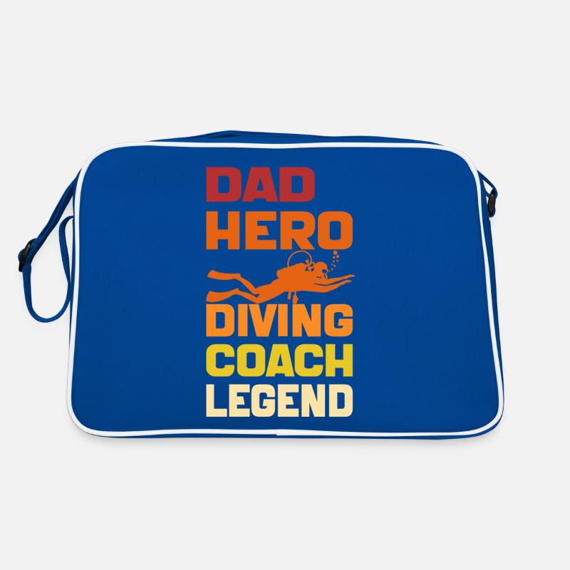 Dad Hero Diving Coach Legend Funny Diving Dad 2024 Retro Bag