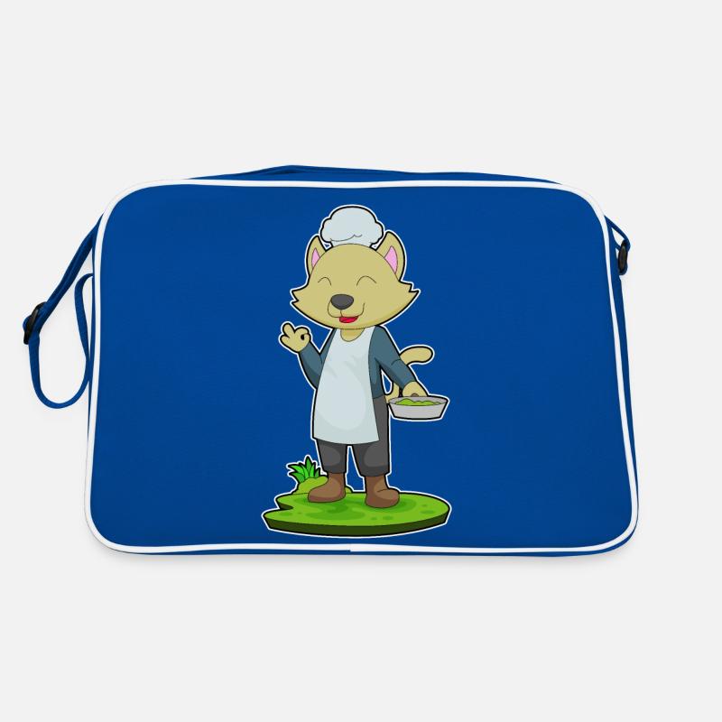 Cat Cooking Pan Retro Bag