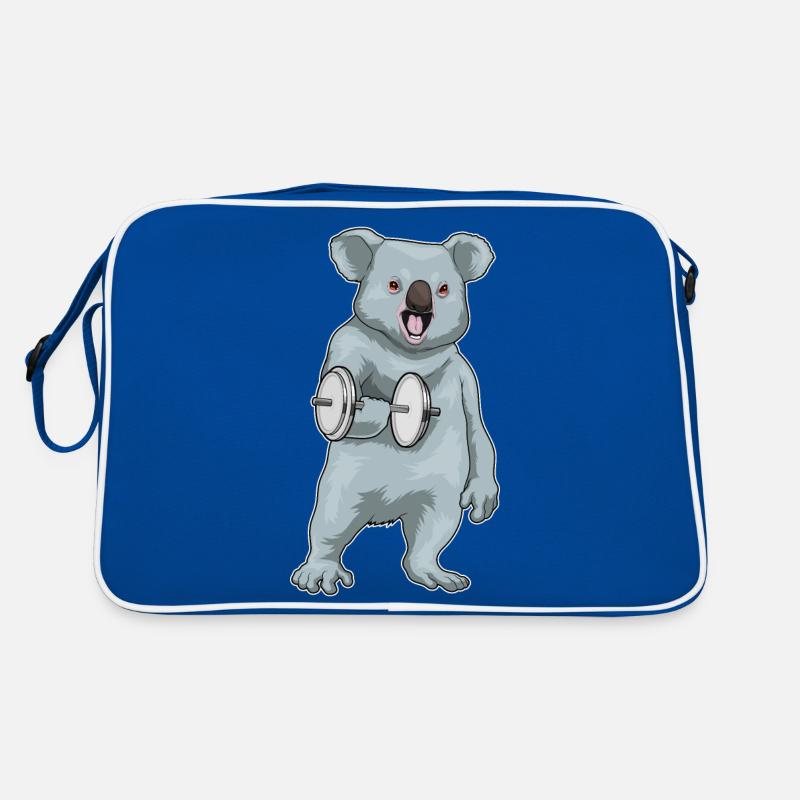 Koala Bodybuilding Hantel Retro Tasche