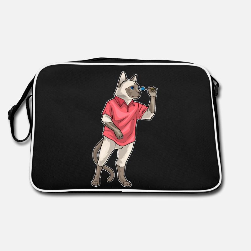Siamkatze Dart Dartpfeil Retro Tasche